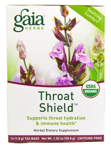 GAIA HERBS Throat Shield Tea [16 sachets]