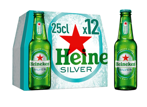 HEINEKEN Silver Bottles [Glass]