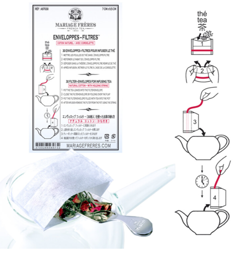 MARIAGE FRERES Tea Envelopes Filters 7cm x 9.5 cm