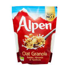 ALPEN: Oat Granola: Raisins Almonds Hazelnuts