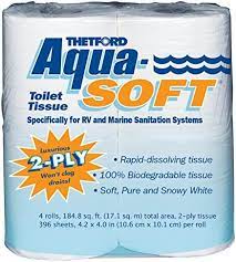 AQUASTREAM: Toilet Paper for Marine Systems: 2 ply [6 rolls]