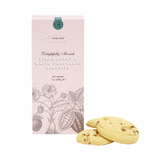 CARTWRIGHT & BUTLER Strawberry & White Chocolate Biscuits [tin]