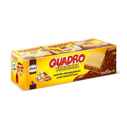 CEMOI Quadro Waffle chocolate biscuits [9 ind wrapped]