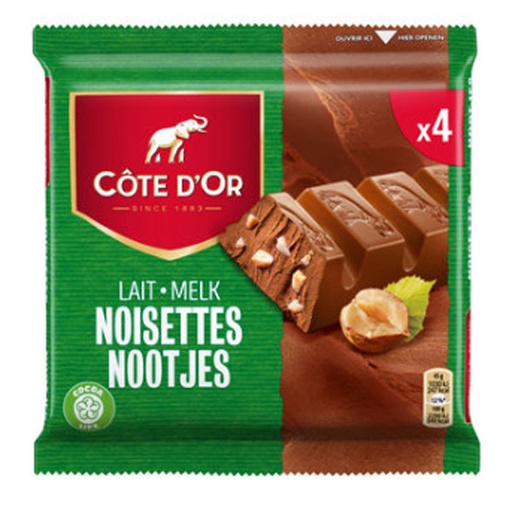 COTE D'OR: Milk Chocolate and Hazelnuts Mini [ bars]