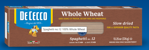 DE CECCO Wholewheat Spaghetti