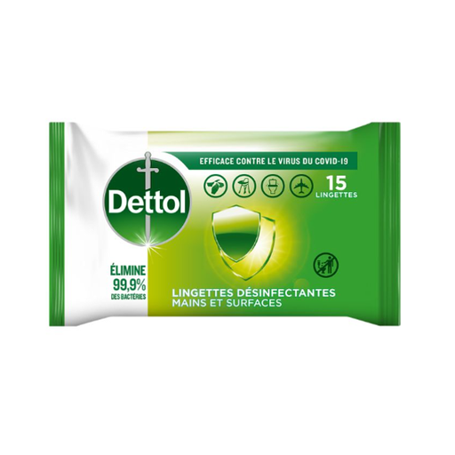 DETTOL Disinfectant Hand Wipes [15 wipes]