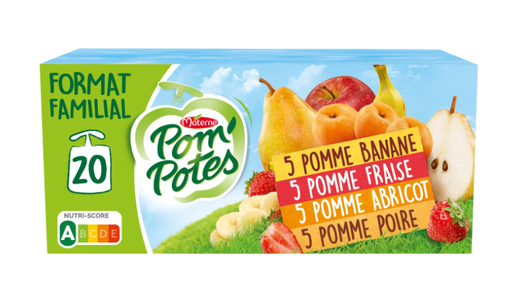 POM'POTES Compotes Fruits Purees Pouches Various Flavor
