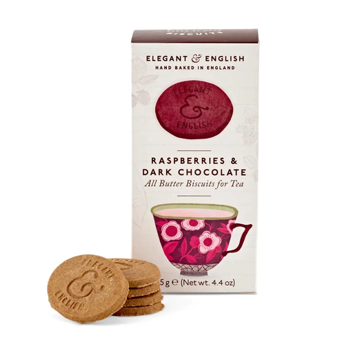 ELEGANT & ENGLISH Raspberries & Dark Chocolate Biscuits