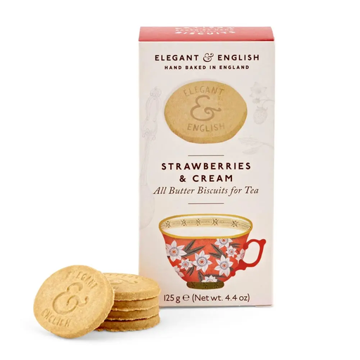 ELEGANT & ENGLISH Strawberries & Cream Biscuits