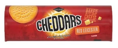 JACOB'S Cheddars Red Leicester Crackers