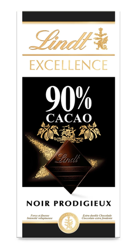 LINDT Excellence Dark Chocolate 90% cacao