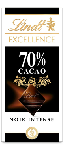 LINDT Excellence Dark Chocolate 70% Cocoa