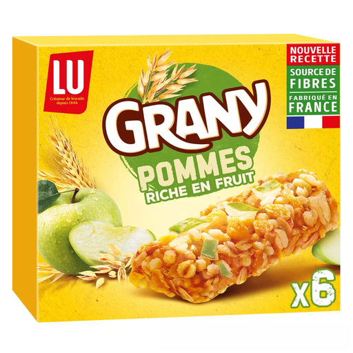 LU GRANY Cereal Bars Green apple [bars]