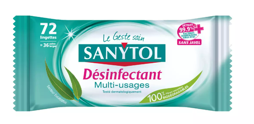 SANYTOL Disinfectant Wipes [72 wipes]
