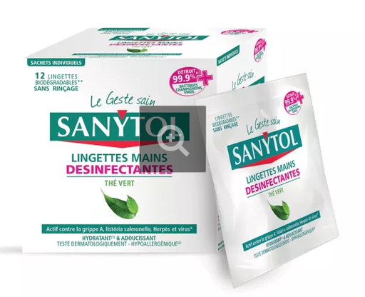 SANYTOL: Individual hand sanitizing wipes [12 wipes]
