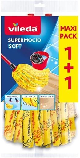 VILEDA Yellow Soft Mop Head Refill