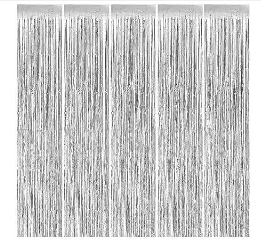 MerryNine 5 Pack Metallic Foil Fringe Curtain