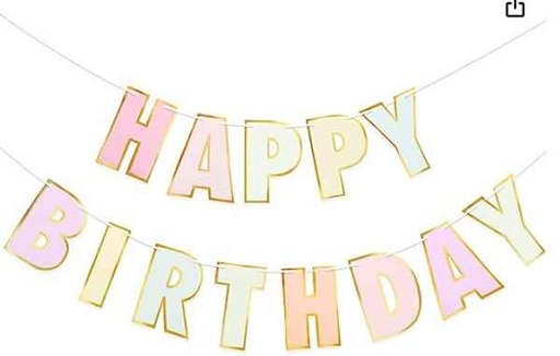 Happy Birthday Banner Bunting Design Personality Decoration for Table Party Birthday Garland Ceremony