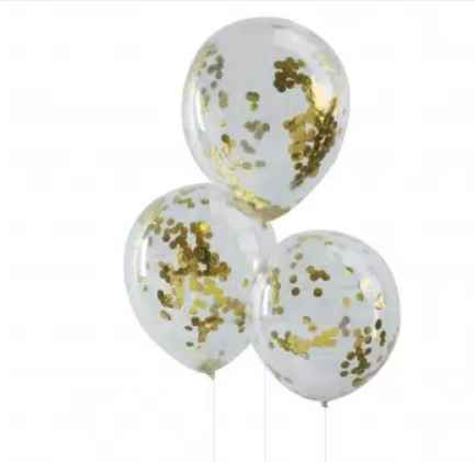 Confettis Balloons White & Golden 30cm