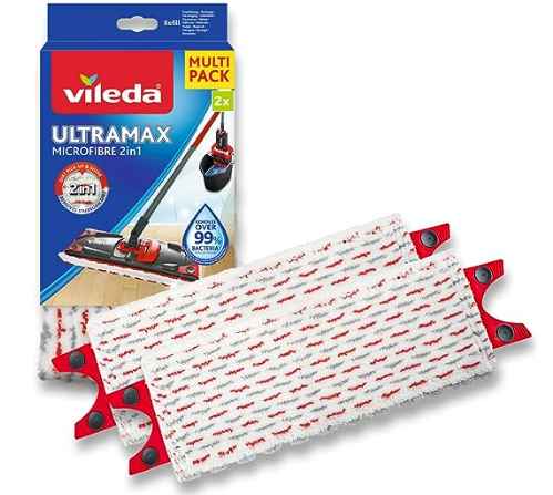 Vileda UltraMax Refill, 2-Pack, Fits All Vileda Flat Mop Systems