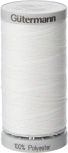 Gutermann - WHITE Poly Sewing Thread 100m