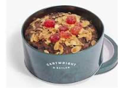 CARTWRIGHT & BUTLER Decorated Jewel Fruit Cake in Round Tin