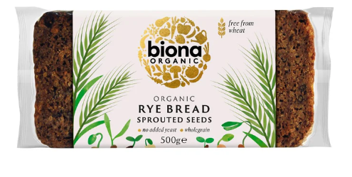 BIONA ORGANIC Yeast Free Vitality Rye Bread with Sprouted Seeds