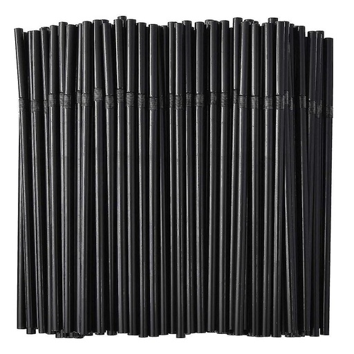 Plastics Straws Black 20cm