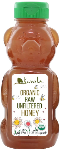 KEVALA KAYLA'S Honey Bee Organic Raw Unfiltered Honey Bear
