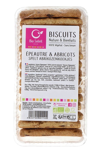 BIO SOLEIL Biscuit Spelt & Apricot