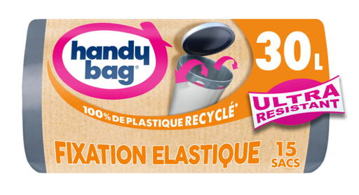 HANDY BAG 30L Bin Bag with Elastic Fastening