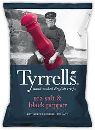 TYRRELL'S Crisps Sea Salt & Cracked Black Pepper