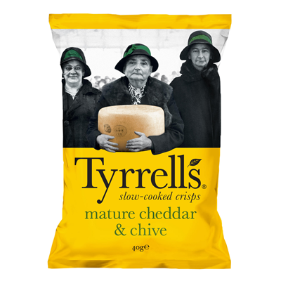 TYRRELL'S Crisps Mature Cheddar and Chive 