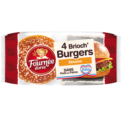 LA FOURNEE DOREE Brioche Burger Buns Sesame