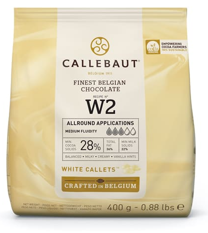CALLEBAUT 28% White Chocolate Callets