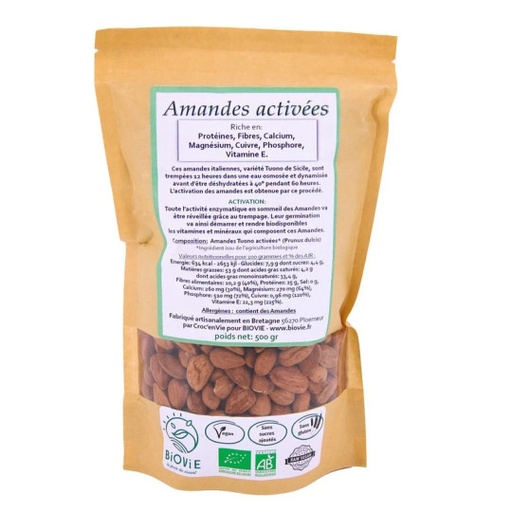 Organic Activated Whole Almonds Plain