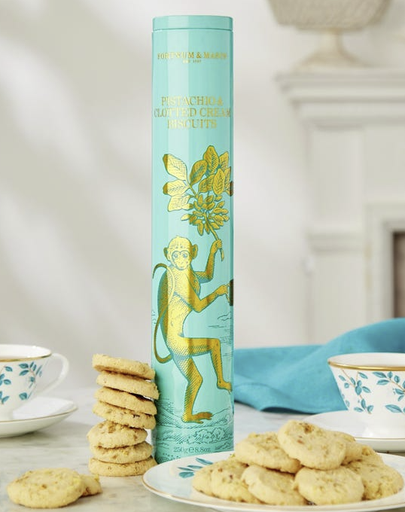 FORTNUM & MASON Pistachio & Clotted cream biscuits[tin]