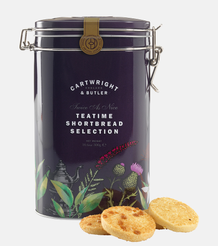 CARTWRIGHT & BUTLER Shortbread Selection with Salted Caramel & Almond [Tin]