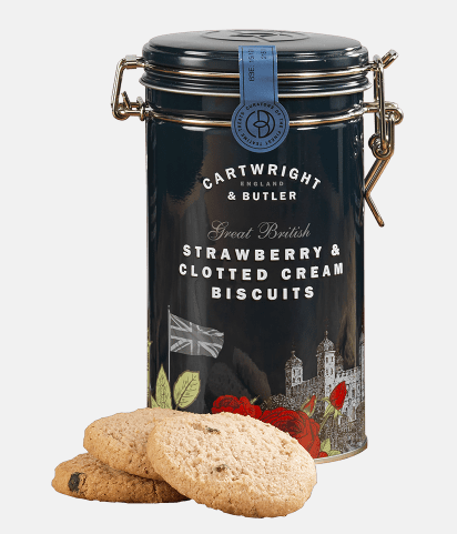 CARTWRIGHT & BUTLER The London Collection: Strawberry & Clotted Cream Biscuits [Tin]