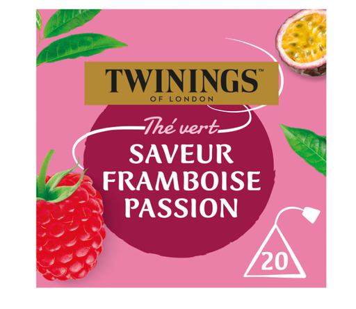 TWININGS: Raspberry Passion Green Tea [25 bags]
