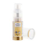 Golden food glitter spray