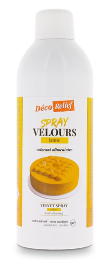 DECO RELIEF Velvet Flocking Spray Cake Yellow