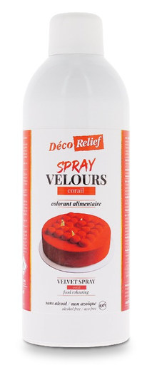 DECO RELIEF Velvet Flocking Spray Cake Orange Coral