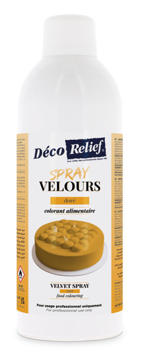 DECO RELIEF Velvet Flocking Spray Cake Gold
