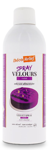 DECO RELIEF Velvet Flocking Spray Cake Purple