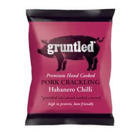 GRUNTLED Pork Cracklings Habanero Chilli
