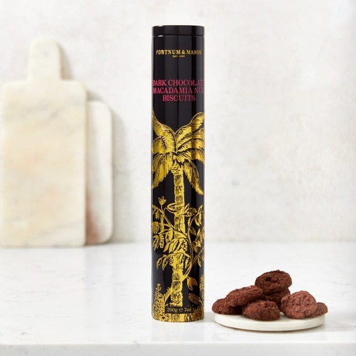 FORTNUM & MASON Dark Chocolate Macadamia Nut Biscuits