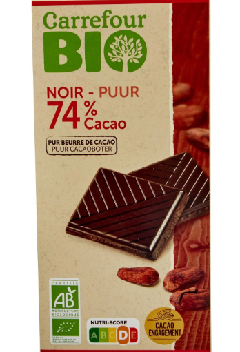 CARREFOUR BIO Dark Chocolate 74% Cacao