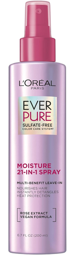 L'OREAL EverPure Sulfate Free Moisture 21-in-1 Leave In Conditioner with Almond Milk and Rose Extract
