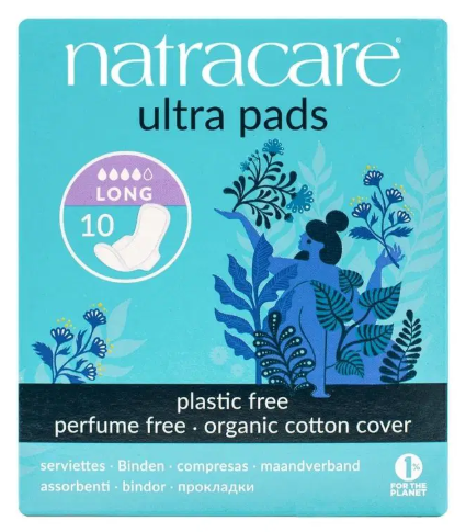NATRACARE Maxi Regular Pads Organic 4 drops With Wings